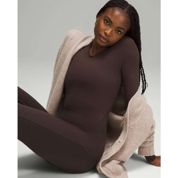 Lululemon Tops - Lululemon Wundermost Ultra-Soft Nulu Crewneck Long-Sleeve - Brown - 2